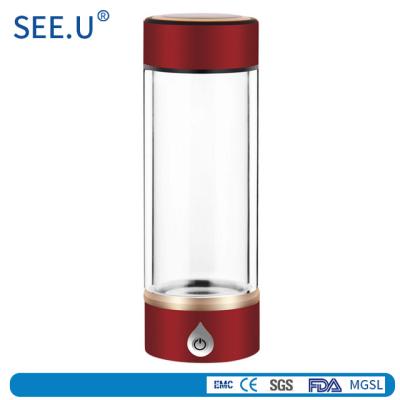 China 2023 SEE.U USB Charger Anti Aging Portable Car Water Purifier Hydrogen Water Generator for sale