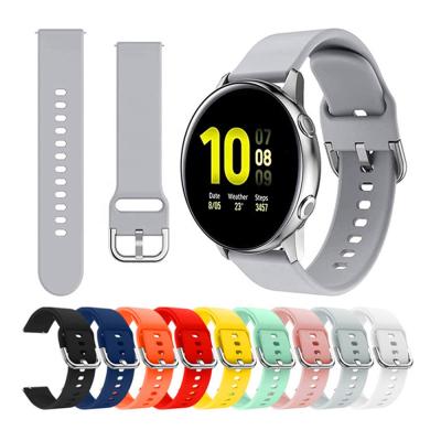 China Cm Silicone Sports Band 20mm 22mm Soft Rubber Rubber Watch Bands Strap For Samsung Galaxy Watch 4 for sale