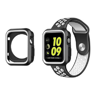 China 11 Colors Rubber Cover Watch Accessories Silicone Protective Bumper Case For Apple Watch 7 Series 6 5 4 3 2 1 for sale