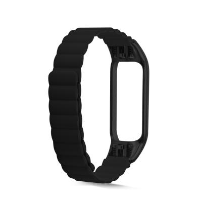 China New Customized Silicone Rubber Strap Sports Smart Watch MI Rubber Band 3 Strap 4 5 6 For Xiaomi Smart Watch for sale