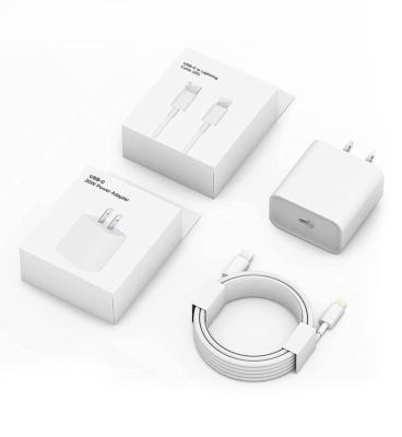 China Mobile Phone Wholesale Price With Palladium Original Charger Logo Box For IPhone Fast Billing Apple 20W USB-c Power Adapter Fast Charger Cable for sale