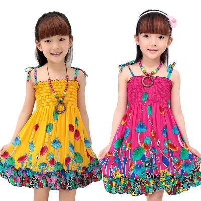 China Breathable Hot Sale Girls Dress 2-12 Years Fashion Beach Girls Summer Dress Kids Casual Dress For Girls Clothes for sale