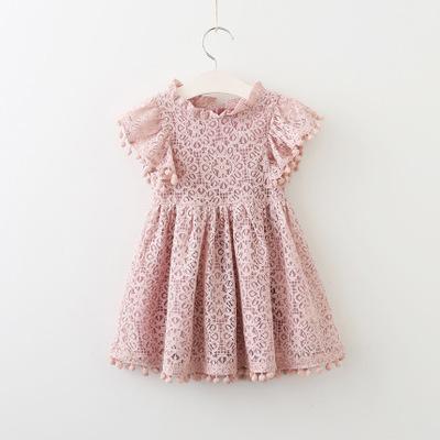 China 2020 New Brands Breathable Baby Dresses Tassel Cavity Design Princess Dress Kids Clothes Children's Clothing for sale