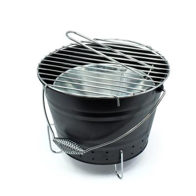 China Easily Assembled Mini BBQ Grill Camping BBQ Grills Bucket BBQ Accessories for sale