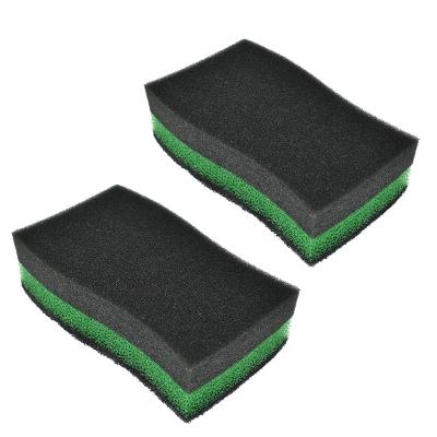 China Sustainable Cleaning Sponge 2pc Set Double Sided Clean Sponge Wipes Household Scrubbing Pad For BBQ Grill Cleaning for sale