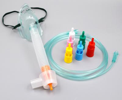 China Adjustable Medical Care Oxygen Venturi Mask With 7 Thinners for sale