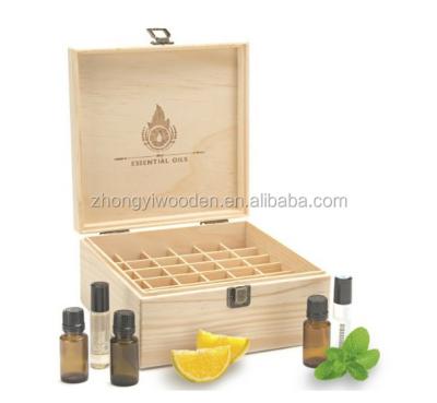 China Small handmade doTERRA wooden essential oil gift box display 36 plant FSC organizer for wholesale for sale