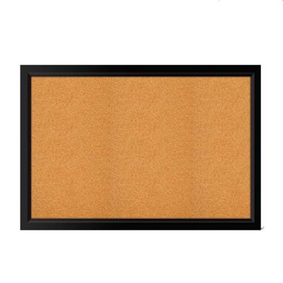 China Cork Bulletin Board View Black Wooden Wall Mounted European for sale