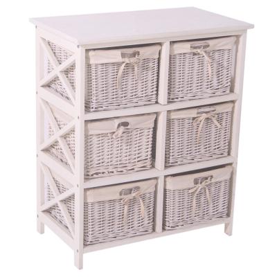 China Living room bedroom solid wood antique white paint wooden wardrobe with willow design for sale