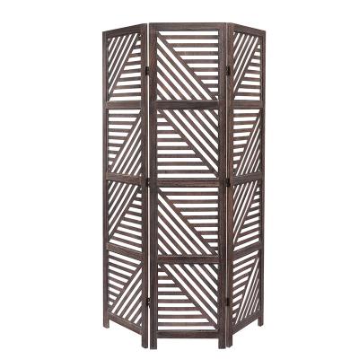 China Europe Decorative Luxury Chinese Folding Display Stand Antique Printing Carved Solid Wood Screens for sale