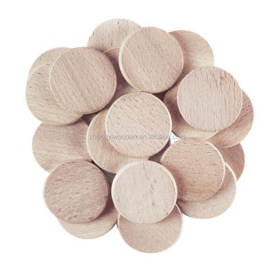 China Eco-Friendly Custom Game Figures Projects Board Game Chips Ornaments 100 Pieces Wooden Chips For Crafts for sale