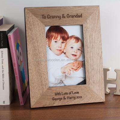 China European\Modern\Middle East\Africa Decorative Engraved Wooden Picture Frame Wholesale Unique Photo Custom for sale