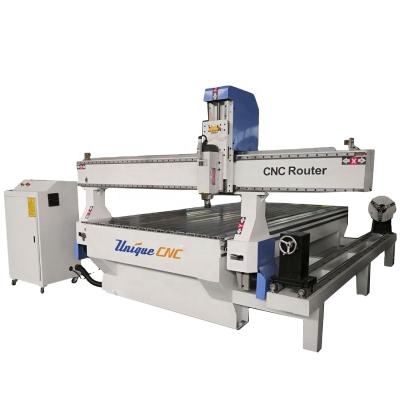 China Building Material Shops 4th Axis CNC Router Rotary Lathe Machine for Sale at Low Price for sale