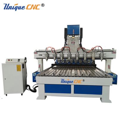 China Building Material Shops 4 Axis 8 Head Multi Head CNC Rotary Router For Sofa Feet Rifle People Figure Statue 3D Relief CNC Carving funiture legs for sale