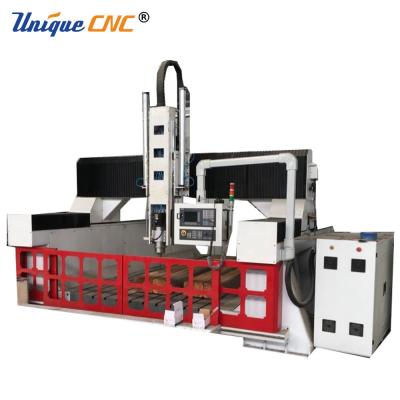 China Building Material Shops 1325 4 Axis CNC Router For Eva Foam Wood Plastic Aluminum Styrofoam 3d Mold Model Making CNC With Rotary for sale