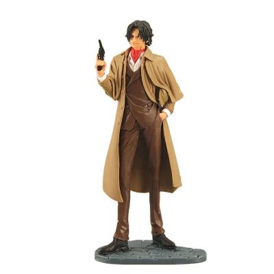 China Decorate 22.5cm One Piece Anime Cartoon Turnout Gun Ace Figures anime model toys collectibles figures anime for sale