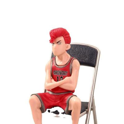 China Decorate SLAM Dunk Saddle Series Sakuragi Hanamichi Kaede Rukawa Ryota Miyagi PVC Anime Figure Model Boxed Toys Gifts for sale