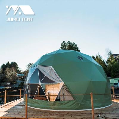 China Russia Winter Camping Luxury Hotel Fireproof Outdoor Glamping Tent With Bathroom for sale