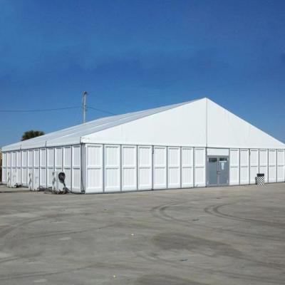 China Hot Sale 30x50 Aluminum Frame Warehouse Industrial Storage Tent With Sandwich Wall for sale