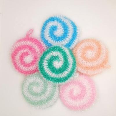 China Beautiful Sustainable High Quality Hand Good Hook Acrylic Lollipop Cleaning Oil Pollution Dish Washing Scrubber for sale