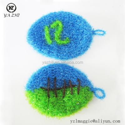 China Beautiful Sustainable Hand Hook Acrylic Funny Scouring Plate Pad for sale