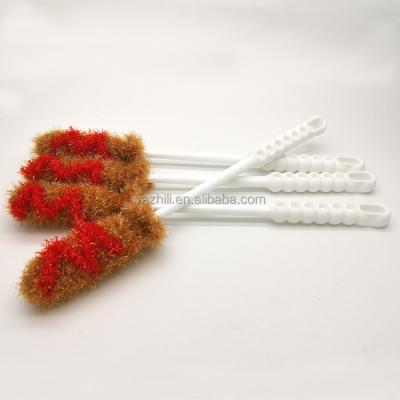 China Beautiful Sustainable High Quality Hand Crochet Korea Yarn Hot Dog Bottle Brush, All Wave Cleaning, Long Handle for sale