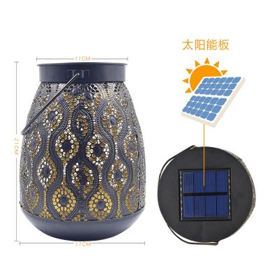 China New Garden Da Hao Amazone Wrought Iron Lamp Solar Hanging Landscape Garden Outdoor Hanging Lamp for sale