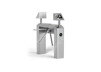 China Automated security Waist Height Turnstiles 304 Stainless Steel Material for sale