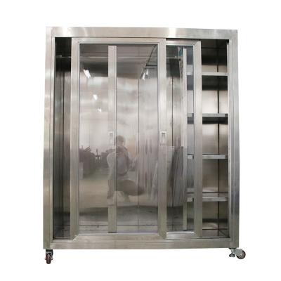 China Modern Stainless Steel Clean Garment Cabinet For Clean Room Custom Size 304 Stainless Steel Wardrobe For Air Shower for sale