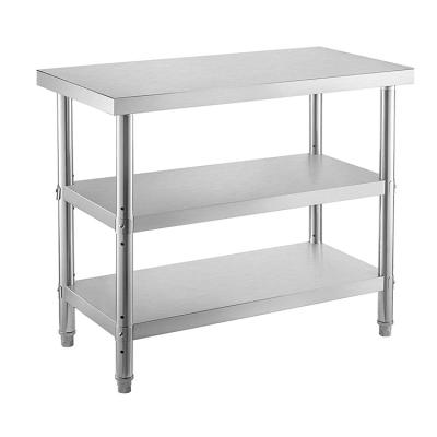 China Modern 3 Layer Stainless Steel Work Table 48