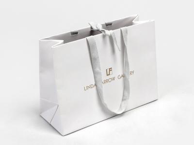 China Gesponnenes Baumwollseil-Griff-Reinweiß fehlerloser erstklassiger Tote Bag Custom Brand zu verkaufen