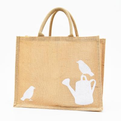 Chine Vie quotidienne imprimée faite sur commande de Tote Bag Beach Bathing Shopping de toile de jute de dames à vendre