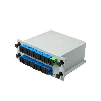 China Ftth [Cixi Guangjia] OEM FTTH Fiber Optic Splitter 1 x 4 8 16 32 Cassette Card Inserting Slot PLC Splitter LGX Box SC/UPC APC for sale