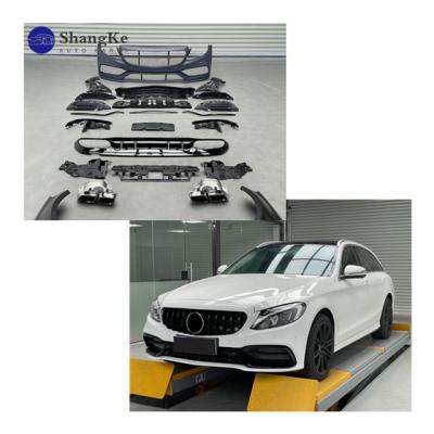 China AMG Style For C200 Body Kit High Quality Body Kit For W205 2019 Upgrade C Class To C63 A Style Body Kit for sale