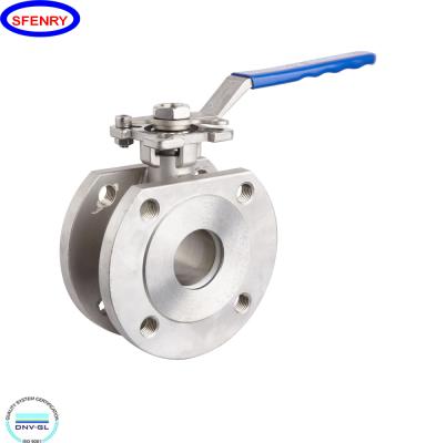 China Wafer Type Stainless Steel General Sfenry Class 150 WCB Body Flanged Slim Type Monoblock Ball Valve Water Oil Gas Normal Temperature for sale