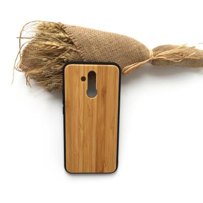 China New Trend Black Eco-friendly TPU Bar Cell Phone Production Cherry Bamboo Wooden Case Cell Phone Case For Huawei Mate 20 lite for sale