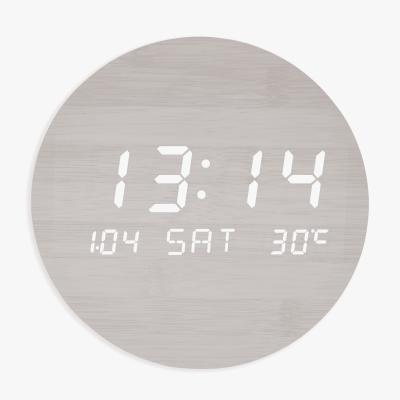 China Classes New Design Wall Led Home Decoration Kid Cheap Wholesale Wooden Digital Alarm Clock for sale