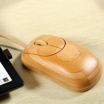 China Factory direct handmade bamboo optical usb gaming mouse eco-friendly real for sale