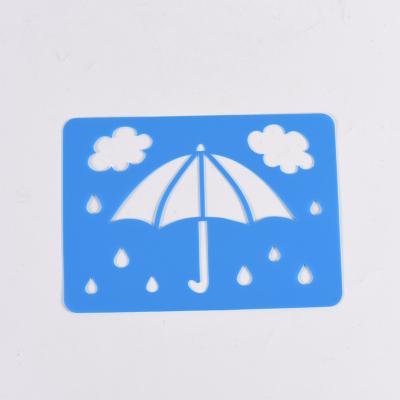 China Plastic 0.5mm PP Plastic Colorful Kids Drawing Stencils Set for sale