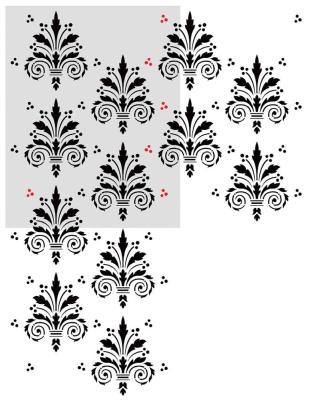 China PET/PP Wall Plastic Damask All Over Stencil Terri For Decorative DIY Wall Painting Stencil Wall for sale