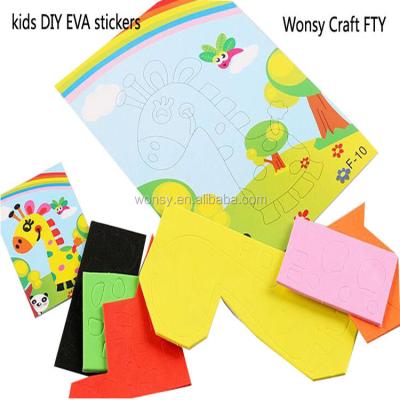 China Hot Sale Cartoon Sticker Kids DIY EVA Foam Sponge Mosaic Sticker Drawing Craft for sale