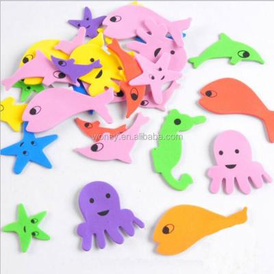 China Cartoon Sticker Marine Animals Shapes Eva Foam DIY Sticker Creative Craft For Children Craft for sale