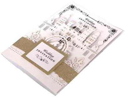 China Perfect Handmade Wedding and Anniversary Gift Paper Laser Cut Wedding Cards for sale