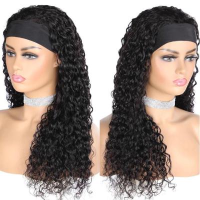 China Wholesale Good Quality Brazilian Curly Kinky Curly Human Hair Virgin Afro Kinky Curly Headband Wigs, Curly Headband Wigs For Black Women for sale