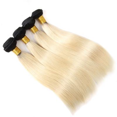 China Ombre 1b/613 Blonde Full End Raw Vietnamese Straight Hair Bundles Indian Hair for sale