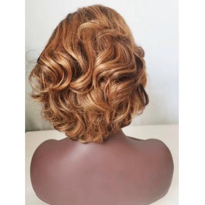 China Like Antimi Hair Products picture shown wigs raw piano highlights wig P27/30 short colored lace front wigs peruca blonde hair for sale