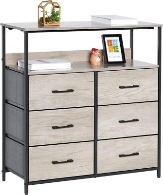 China Modern Dresser For Bedroom Drawer Dresser With Shelves Fabric Dresser For Kids Room,Cabinet,Living Room TV Stand Desk Sturdy Steel for sale