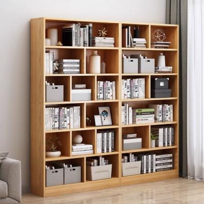 China (Size) High Capacity Storage Shelf Adjustable Good Quality Combinable Wooden Bookcase Freely for sale