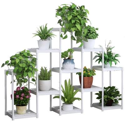 China Nordic style (height) adjustable metal plant display rack indoor flower pot shelf for sale