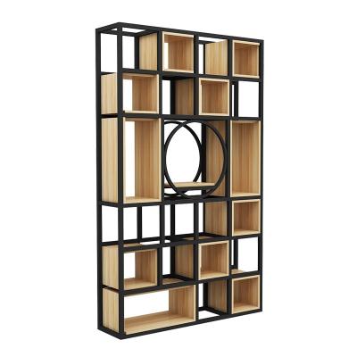 China Adjustable (Height) Customized Multifunctional Modern Partition Porch Floor Shelving Antique Storage Display Rack Screen Iron Art Shelf for sale